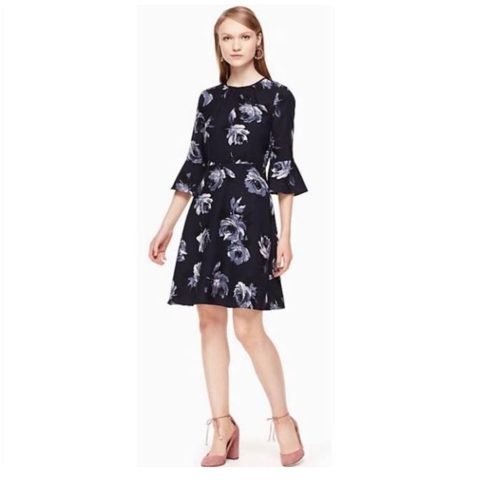 ***Brand New***Kate Spade Night Rose Crepe Dress